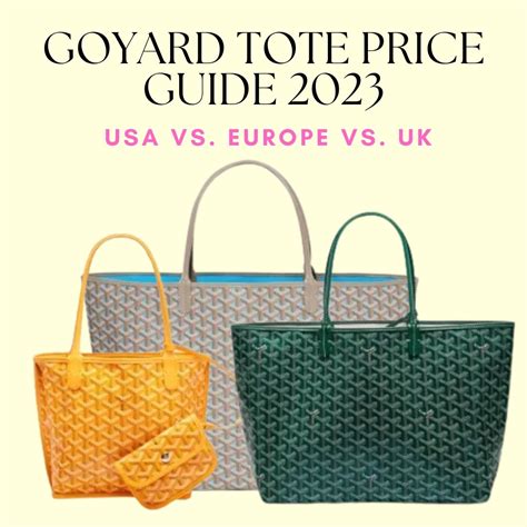 goyard totes|Goyard tote bag price 2023.